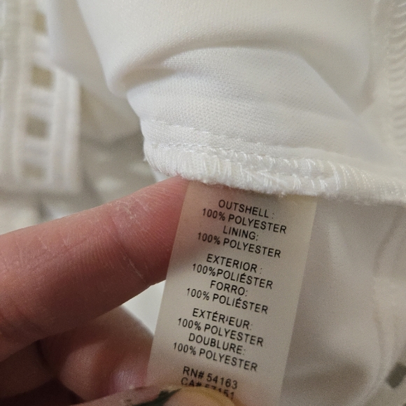 Guess White Sheer Floral Lattice Overlay Dress, SIZE 2 - Picture 3 of 15